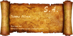 Samu Alex névjegykártya