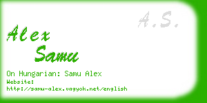 alex samu business card